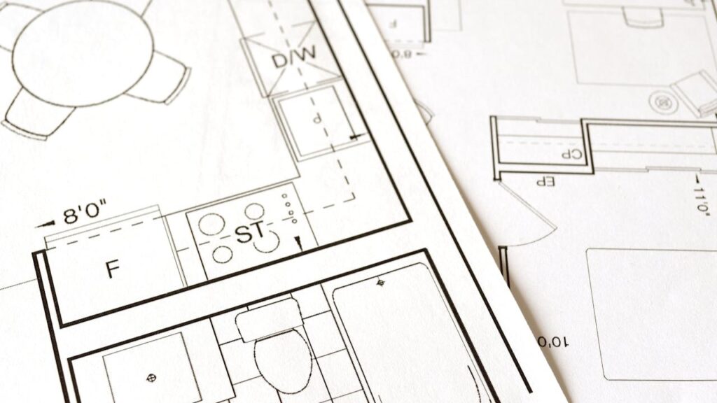 Plattegronden van een woning met keuken en badkamer, relevant bij het beoordelen van een offerte verbouwing.